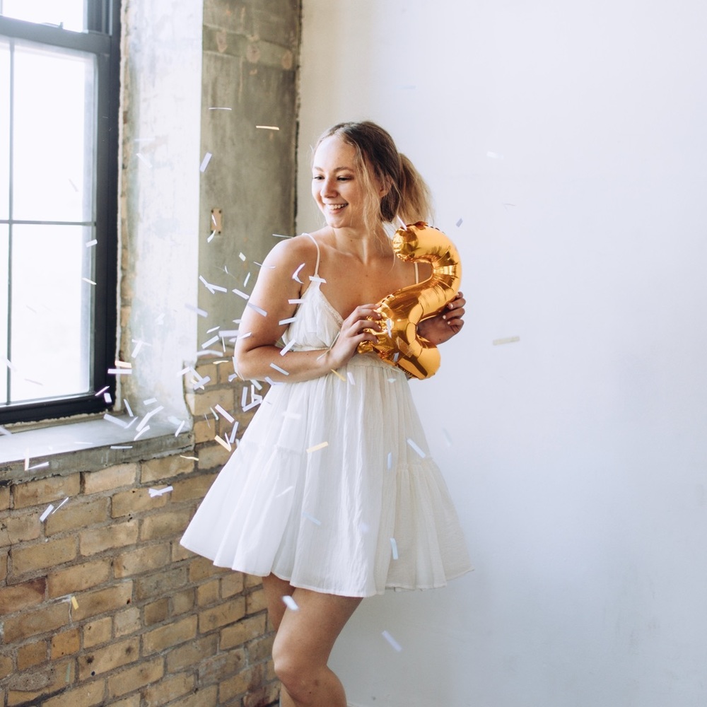 White mini dress